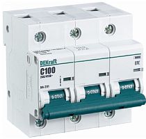 Выключатель автоматический DEKraft ВА-201 3п 63А C 10кА картинка